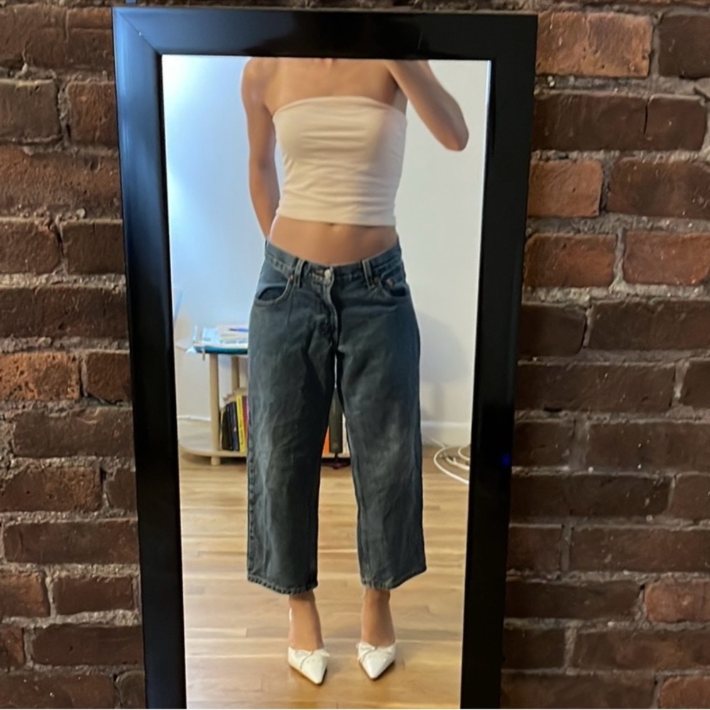 VINTAGE DENIM LEVIS CROPPED JEANS/ CAPRIS